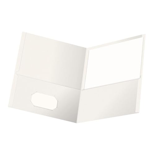 Papelería, Office Product Oxford Fólder Doble Solapa, 2 Bolsas Interiores, Papel Texturizado, Caja Con 25 Piezas, Color Blanco, Tamaño Carta 57504