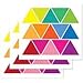 PARLAIM Rainbow Multi Size Polka Dot Wall Decals, Peel and Stick Wall Stickers Perfect for Kids Room,Living Room,Bedroom Multicolor (45 Triangles)
