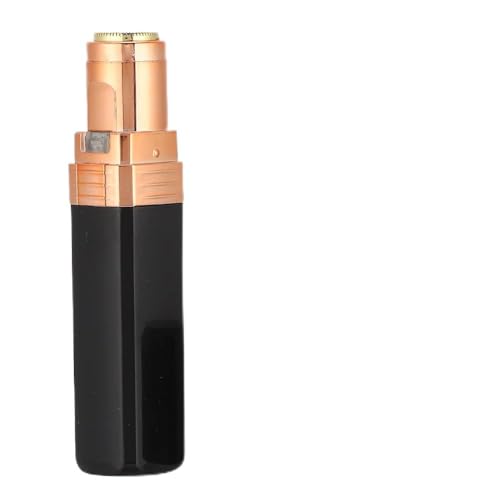 Epilatore per il Viso Donna, Epilatore a Forma di Rossetto con Luce LED Compatto per Donna, con Luce LED, per Uso su Tutto il Corpo (Nero lucido)