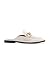 Beast Fashion Buckle Mules for Women Flat Mules Slip-on Loafers Round Toe Backless Loafer Shoes Metal Chain Slides, Beige,7.5