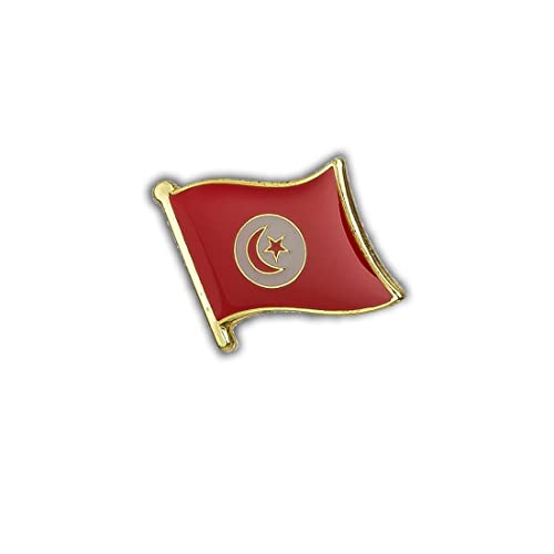 Clj Charles Le Jeune Pin's Drapeau Tunisie Flottant - Tunisien - Drapeaux - qualité de finition - Epingle - Broche - Badge - PINS AFRIQUE