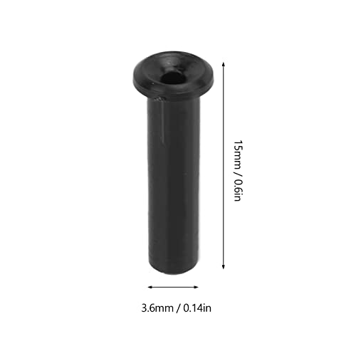 Tennis Racket Wire Tube, Single Hole Design Black Color Tennis Racket Grommets Parts for Racquet(3.6 * 15mm)