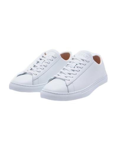Image of Men's Everyday Sneakers - Casual Lace-Up Shoes with Rubber Sole, Lightweight Leather Footwear, Walking Comfort, Travel Ready