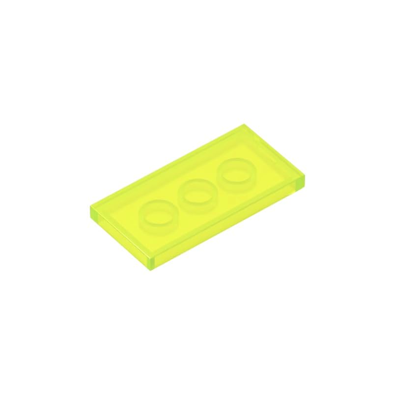 XYEIUGO Gobricks 87079 Foundation Plate Tile 2x4 with Groove 50 Pieces GDS-614 Building Blocks Color:Trans Neon Green