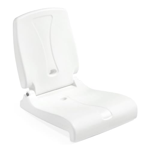 Step2 Foldable Adult Flip Seat Portable Outdoor Chair for Poolside Tailgating Camping Picnic Chair Provides Back Support When Sitting on Ground White