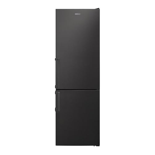 Image of Pemberly Row 11.7 cu.ft No Frost Bottom Freezer Refrigerator, Garage Ready, LED Lighting, Wine Rack, Adjustable Tempered Glass Shelves, White /Stainless /Titanium Finish, Energy-Efficient Kitchen