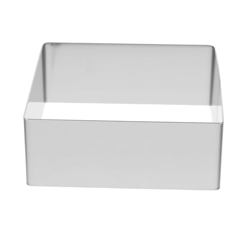 Holibanna Molde De Acero Inoxidable Para Tartas Molde Para Panqueques Molde Cuadrado Para Tartas Molde Redondo Para Tartas Molde Para Mousse Galletas Molde Para Tartas Molde Cuadrado