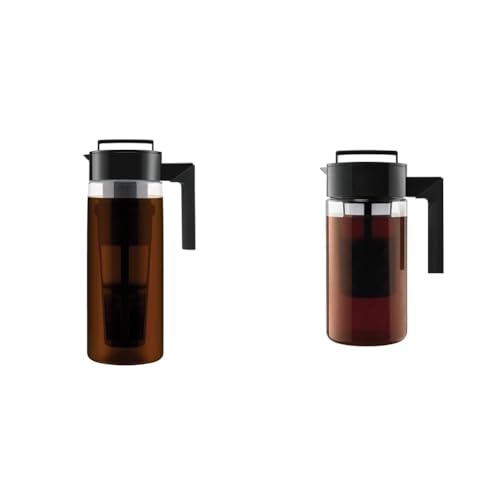 Takeya Deluxe Cold Brew Coffee Maker Bundle with 2 Quart and 1 Quart Black Pitchers