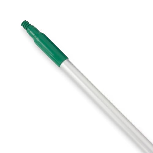 Image of SPARTA Adjustable Aluminum Broomstick, 48 inch Mop and Broom Handle Replacement with Color-Coded System for Environments with Harsh Cleaning Agents, Aluminum, 48 Inches, Green