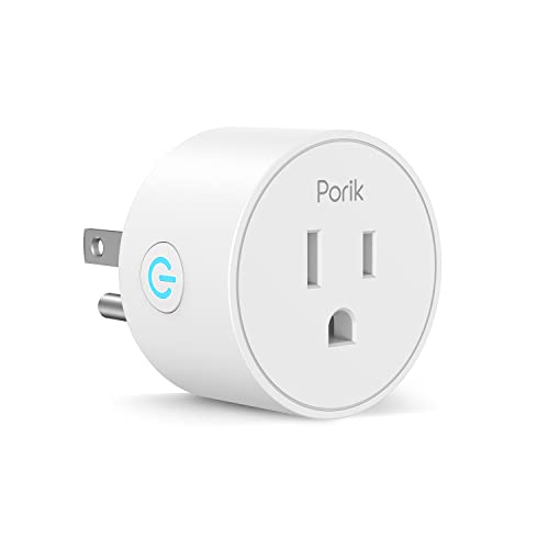 PORIK SP01 Smart Plug That Compatible with Alexa, Google Assistant & SmartThings, WiFi Outlet with Remote and Voice Control, Smart Socket with Timer & Schedule, No Hub Required (1-Pack)
