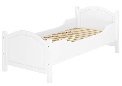 Erst-Holz®Seniorenbett extra hoch Rollrost 100x200 Holzbett Einzelbett Gästebett 60.40-10WFL