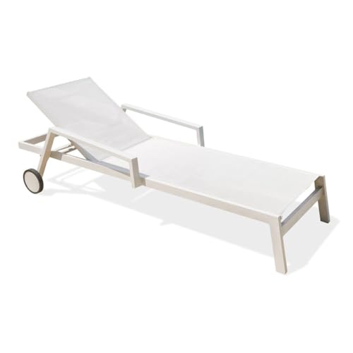 Paris Prix Bain de Soleil Multi-Positions Ibiza 210cm Blanc