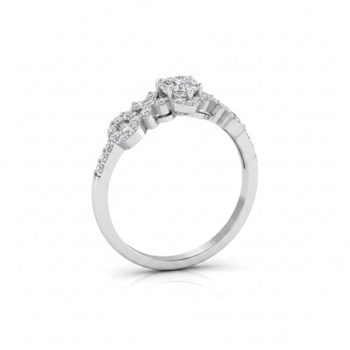 Image of Choose Your Gemstone Beautiful XO Design Diamond CZ Ring 925 Sterling Silver Heart Shape Side Stone Engagement Rings Lightweight Office Wear Everyday Gift Jewelry US Size 4 to 12