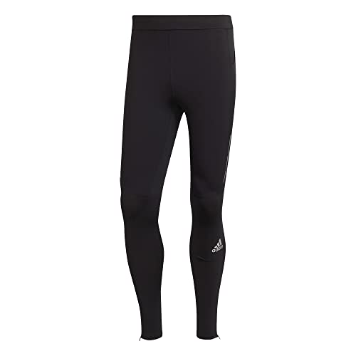 Adidas Men's Own The Run Tights, Black/Reflective Silver, Medium #TOP19