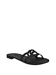 GUESS Women's Elyho Flat Sandal, Black 001, 6 UK
