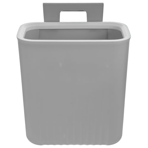 Luxshiny Cubo de Basura Colgante de Pared para Cocina, Bote de Basura de Plástico Pp Gris Montaje en Puerta, Compacto y Práctico para Hogar, Oficina y Dormitorio, Almacenamiento de