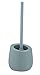 WENKO Zestaw do WC Badi niebiesko-szary ceramika, uchwyt na szczotkę WC z silikonowym włosiem i środkiem do czyszczenia krawędzi