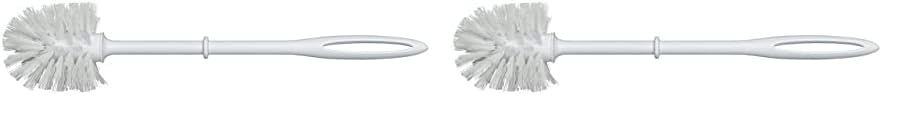 WENKO Toilet Brush with Plastic Handle, White, Set of 3, Replacement Toilet Brush, Plastic, 8 x 37 x 8 cm, Set of 3 (Packung mit 2)