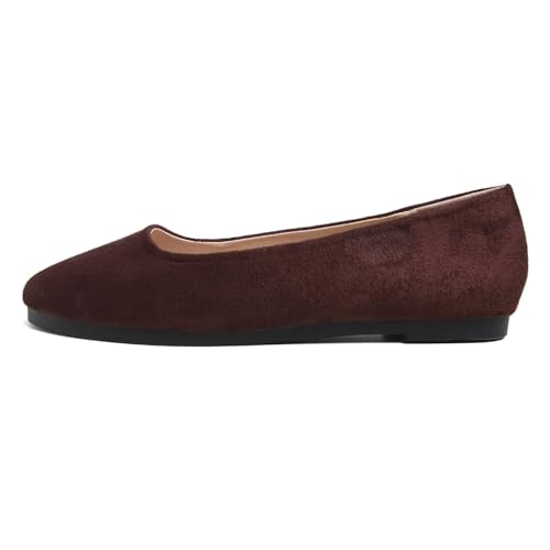Image of Dear Time Women's Flats Comfortable Slip On Ballet Flats Soft Solid Casual Shoes