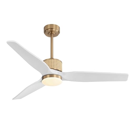 LEDLUX 52" Ceiling Fan with Light – Remote Control, Solid