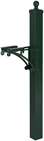 Poste de buzón de lujo y acabado de soporte negro