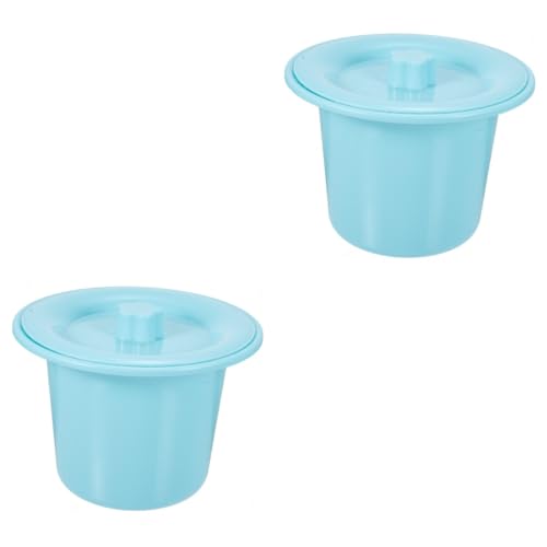 BCOATH 2pcs Portable Urinal Pot Lid for Kids Bed Pan for Women Night Urinal Thick Plastic Easy Clean Family Use