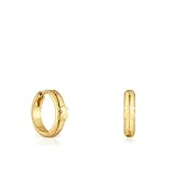 TOUS Pendientes aro con oso y baño de oro de 18 kt sobre plata 12 mm, Para Mujer, Colección Basics