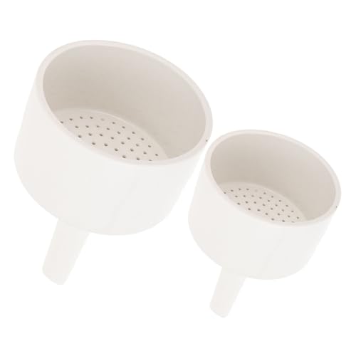 OSOLADY 2pcs Ceramic Funnel Funnels Instruments Chemical Filter Funnel Buchner Funnel Tool Laboratory Funnel Filtering Funnel Ceramic Laboratory Filter Funnel Labs Funnel White Ceramics