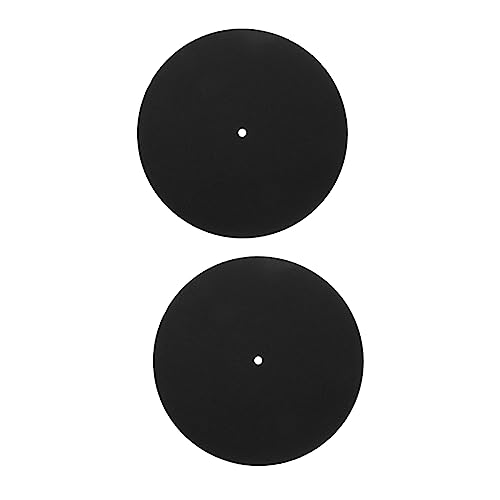CONGARTENO 2pcs Record Player Pad White Vinyl Slip Mats for Record Player Turntable Mat