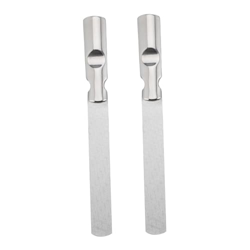 MUSISALY 2 XeX܂₷ L[eBNvbV[ Ȓ܂₷ nail polish nail file }j ܂₷ }j t@C XeX| Silver