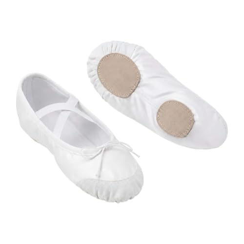 GICIR Zapatos de Danza Mujer de Lona, Punta Redonda para Ensayo en Estudio
