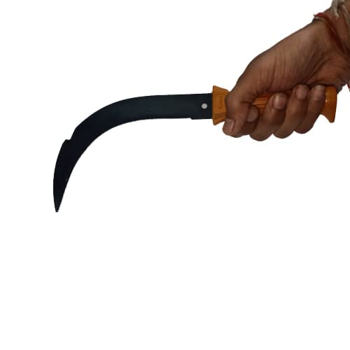 Image of A to Z Hub Grass Cutting Pruning Curved Saw Fiber Handle, Traditional Handsaw Light Weight for Grass Cutting,Lawn Cutting,Tree Cutting, Gardening and Agriculture Purpose