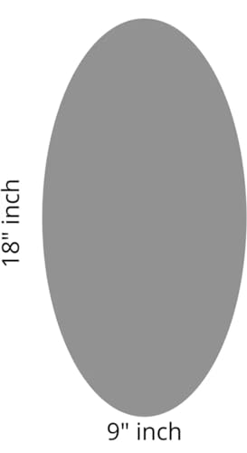 Image of Wall Mirror Semi Oval Shape, Glass, 9x18 Inch, No Drill Required, for Bathroom, Bedroom, Decorative