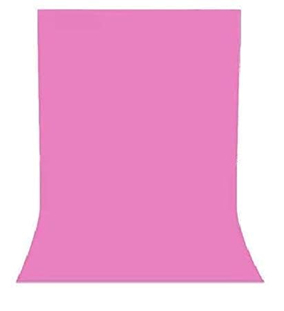 TJOM 8 x 10 ft Pink Screen Backdrop Background for Photography, Polyester Fabric Black Photo Backdrop Curtain Background Screen Collapsible Seamless for Photo Video Studio (Stand NOT Included)
