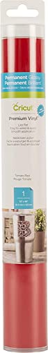 Image of Cricut 2005187 Vinyl, Premium Permanent, 12X48, Tomato Red (Pack of 3)