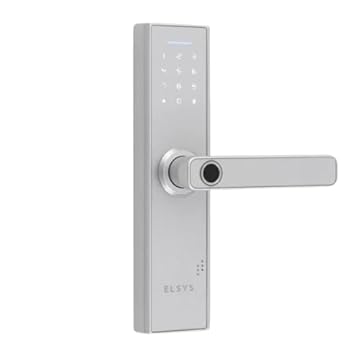 Fechadura Digital de Embutir com Biometria, Elsys, ESF-DE2000B, Prata - Abertura via Biometria e Senha Numérica