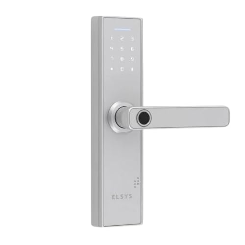 Fechadura Digital de Embutir com Biometria, Elsys, ESF-DE2000B, Prata - Abertura via Biometria e Senha Numérica