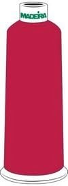 Madeira Rayon Embroidery Thread 5500yd Cone RED PINK Color: 1184