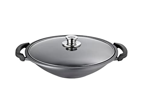 Schulte-Ufer Wok, odlew aluminiowy, czarny