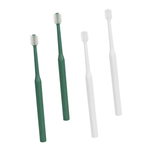 BESPORTBLE Practical Pet Toothbrush Kit 4pcs Dogs and Cats Brush Pen Compact Soft Bristles for Pet's Oral Health