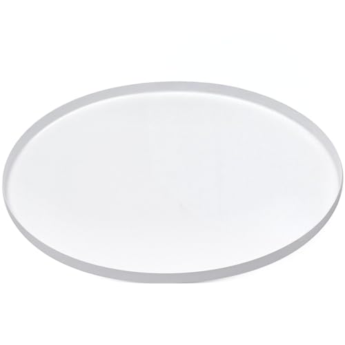 Yvttve Tablett Rund Weiß mit 3 Anti Rutsch | Rundes Serviertablett Deko Design Dekotablett und Dekoteller aus Metall für Adventskranz Teller (Weiß, Ø 40 cm)