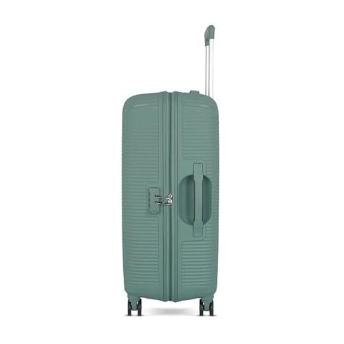 Image of Kamiliant Nexus 3-Piece Luggage Set | PP Hard-Shell Trolley with 8 Spinner Wheels & 3-Digit Lock, Trolley Bag /Luggage /Suitcase for Travel for Men and Women (Sage Green, Set of 3 (55 cm /69 cm /79 cm))