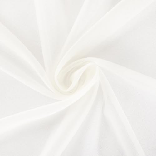 DeZerlor Ivory Wedding Arch Draping Fabric 2 Panels 29" x 20 FT White Drapes for Backdrop Sheer Curtains Wedding Drapes for Romantic Bridal Baby Shower Ceremony Birthday Party Spring Outdoor Events - Image 6