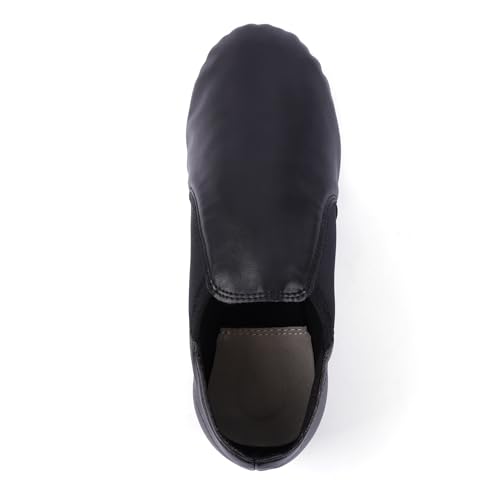 Linodes Unisex 006 PU Leather Upper Slip-on Jazz Shoe for Women and Men's Dance Shoes