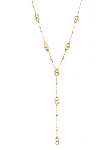 Générique Collier Maille Marine, acier, inoxydable, Couleur Or, Style Élégant avec Pendentif