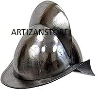 ARTIZANSTORE Armor Spanish Comb Morion Helmet - Metallic - One Size Fit Most