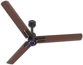 Polycab Wizzy Neo LED 2.0 1200mm BLDC Ceiling Fan with remote |BEE 5 Star Rated, Higher Air Delivery|LED Indicator,Reverse,Sleep and Breeze Mode,Free Installation |3 Years Warranty (Matt Brown Copper)
