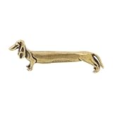 【Resistenza】: Realizzata in ottone massiccio, questa statuetta di bassotto offre una resistenza e una longevità eccezionali, rendendola un'aggiunta duratura al tuo arredamento vintage con animali o alla tua collezione di ornamenti per la casa