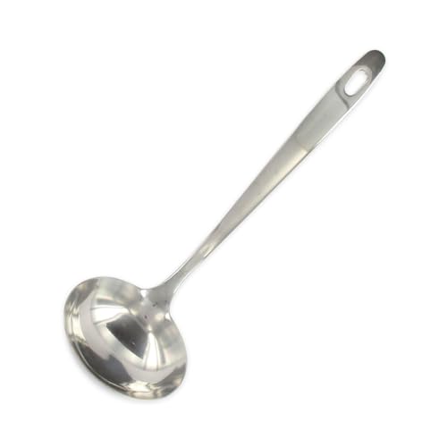 Fackelmann 40692 Louche de cuisine inox 28 cm, louche, louche de cuisine, louche inox, ustensile de cuisine, Acier inoxydable, Argent, 28 cm