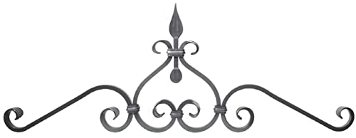 MetallWeb® Schmiedeeisen-Ornament, Torkrone, klassisches Design, Vierkantstahl, glatt, □12 x 12 mm, 1100 x 330 mm